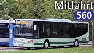 Mitfahrt  Setra S415LE business  Linie 560  Finsterwalde Südpassage  Bad LiebenwerdaBusbahnhof [upl. by Reilly]