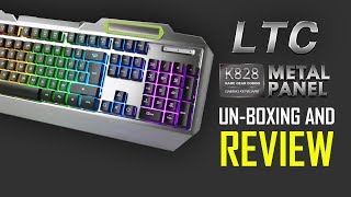 LeaningTech LTC Gaming Keyboard K828 Metal Panel  Unboxing And Review [upl. by Sami115]