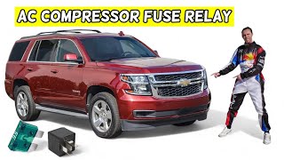 CHEVROLET TAHOE SUBURBAN AC COMPRESSOR FUSE RELAY LOCATION REPLACEMENT 2015 2016 2017 2018 2019 2020 [upl. by Llesram]