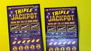 TWO TRIPLE JACKPOT SCRATCH OFFS FROM THE FLORIDA LOTTERY [upl. by Haduj66]