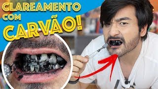 CLAREAMENTO CASEIRO USANDO CARVÃO DENTES REALMENTE MAIS BRANCOS [upl. by Malas]