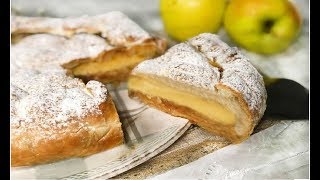 RICETTA ASSOLUTAMENTE DA FARE SI PREPATRA IN POCO TEMPO  TORTA DI MELE E CREMA [upl. by Aekim338]