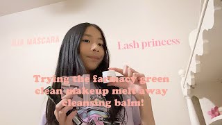 Trying out the farmacy cleansing balm watch till the end🩷 im not okay lol [upl. by Ikilisav]