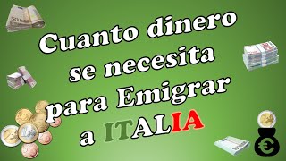 Cuanto dinero necesitas para Emigra  Argentina en Italia [upl. by Negriv]