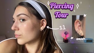 All about my 11 Piercings Piercing Tour [upl. by Ignatius]