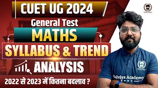 CUET General Test Maths Syllabus amp PYQ analysis  CUET 2024 General Test preparation  Shubham Sir [upl. by Rosenthal261]