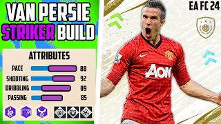 VOLLEY KING ICONIC BEST VAN PERSIE STRIKER BUILD EA FC 24 Pro Clubs [upl. by Hallette]