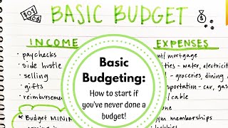 How To Do A Basic Budget [upl. by Ettevey]