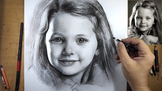 Techniques Using Charcoal Pencils to Draw Beautiful Portraits 2 [upl. by Takeo]