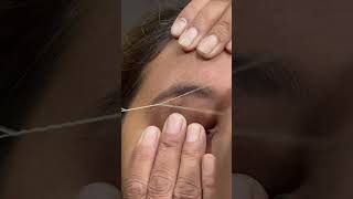 Eyebrow threading eyebrow shape eyebrow threading tutorial [upl. by Zerk]