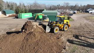 MOVING LOAM WITH LOADER topsoil [upl. by Eusassilem]