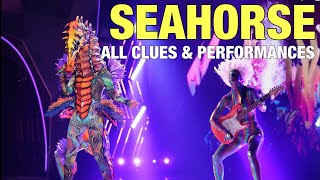 The Masked Singer Seahorse All Clues Performances amp Reveal [upl. by Ahsekad]