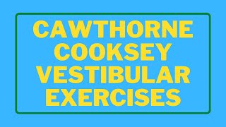 CawthorneCooksey Vestibular Exercise [upl. by Sillaw]