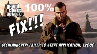 HOW TO FIX GTA 4 SECU LAUNCHER ERROR 100 SURE [upl. by Keiko]