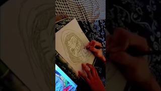 Old lady art sketch potrait shortvideo [upl. by Nedla]