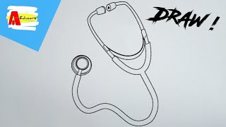 How to Draw a Stethoscope Easily And Step by Step  Tutorial [upl. by Christabel]