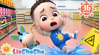 Baby Falling Down  Play Safe Song  Safety at the Market  Kids Songs amp Nursery Rhymes  LiaChaCha [upl. by Albric]