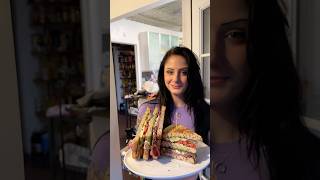 Roast Beef Triple Stack cooking sandwich easyrecipe [upl. by Ycul]