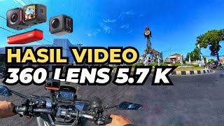 INSTA360 ONE RS TWIN EDITION 57 K Video  Test 360 Lens For Motovlog  Firmware Update 2024 [upl. by Scribner]