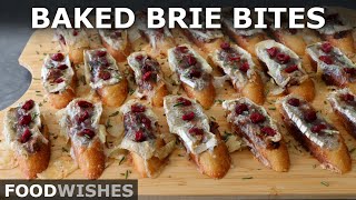 Sugar Plum Baked Brie Bites  Easy Holiday Appetizer  Food Wishes [upl. by Illyes583]