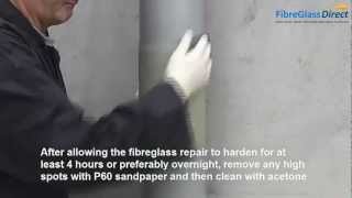 How to carry out a basic Fibreglass  GRP repair [upl. by Notsuj]