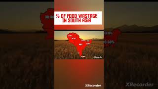 Percentage of food wastage in south asia mapping history brics mapper shorts trendingmapchart [upl. by Zsamot679]