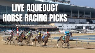 Live Aqueduct Horse Racing Picks [upl. by Kopaz]