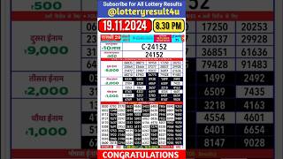 Rajshree 20 Mangal Lottery Result at 830 PM on 19112024 [upl. by Rehportsirhc]