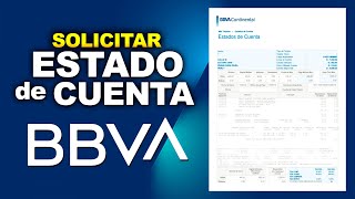 Cómo solicitar ESTADO DE CUENTA BBVA por internet  Banca Móvil y Banca por internet BBVA [upl. by Jasik]