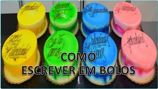 Como escrever em bolos  aprenda a escrever em bolos e decore seus bolos com escritas incríveis [upl. by Pelagi914]