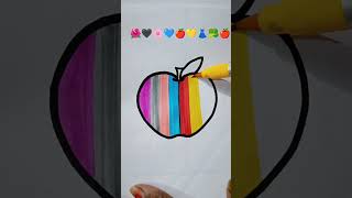 Apple Rambo colour drowning 🍎viralshort youtubeshorts shortsfeed drawing artwork [upl. by Nahtad]