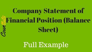 Statement of Financial Position Balance Sheet  Company [upl. by Airual]