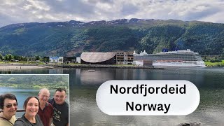 Nordfjordeid Norway on a PampO Cruise Onboard Britannia on a Norwegian Fjords Cruise [upl. by Aniryt]