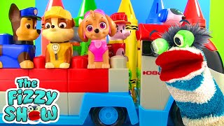 Fizzy Helps Mickey Mouse amp Paw Patrol Lego Heads  Fun Videos For Kids [upl. by Ayekam]