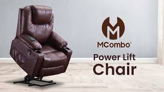 MCombo Electric Power Lift Recliner Model 7040  Promo Video [upl. by Holcman]