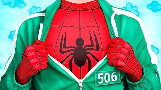 Superheroes Play the Squid Game  Spiderman VS Joker [upl. by Enaht]