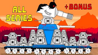 All series TANK MONSTERS  BONUS  Cartoons about tanks [upl. by Kravits]