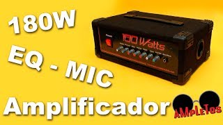 Amplificador de 180W con entrada de micrófono linea y EQ Parte1 [upl. by Zebedee]