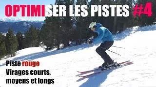 SkiOPTIMISER les pistes 4  Conseils rouge et bosses  virages courts moyens et longs  1 chute [upl. by Saiasi]