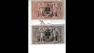 Sammlung Banknoten 1910 bis 1914 [upl. by Lura]