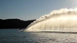 Jet Boat Rooster Tail at Havasu Sandbar [upl. by Iong]