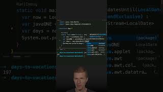 Days To Vacations with LocalDatedatesUntil java shorts coding airhacks [upl. by Attlee]