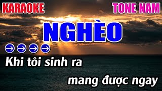 Nghèo Karaoke Tone Nam  Bm  Karaoke 9999  Beat Mới [upl. by Xonk630]