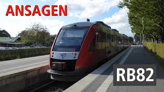 Nordbahn Ansagen der RB82 Bad Oldesloe  Neumünster [upl. by Leirraj]