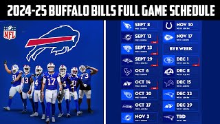 2024 Buffalo Bills Football Games Schedule [upl. by Llertnad]