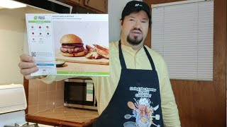 Cooking amp Trying Hello Fresh BBQ Burger For First Time [upl. by Okram]