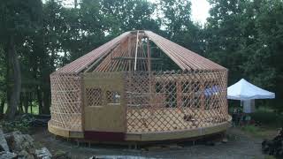 Time Lapse montage dune yourte La Maison Voyageuse de 80 m2 [upl. by Schaab]