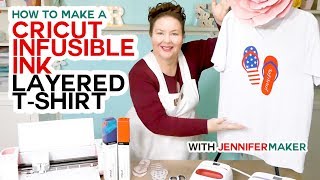 Cricut Infusible Ink Layered TShirt Tutorial  Full Process [upl. by Skvorak]