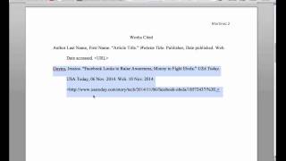 MLA Citation amp in Text Citation with Web Source [upl. by Linder]