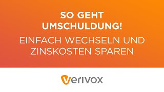 VERIVOX  Umschuldung in 3 Schritten Alles was Sie wissen müssen Veri easy Verivox [upl. by Cung]